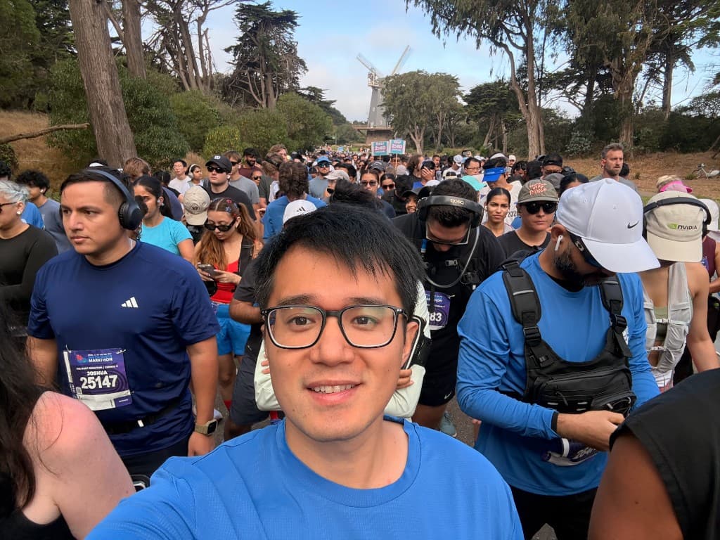 At the start — ready to go